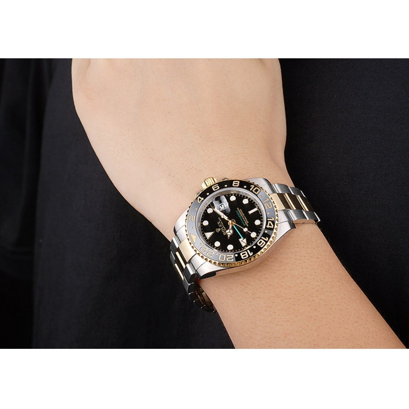 GMT 98229 Black Dial Bezel Master Rolex Ceramic Black II 1016